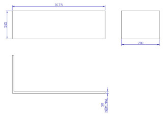 LShape Panel 1675x700x515Tech