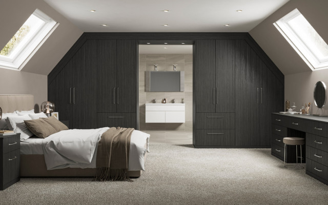 Tempo anthracite grey fitted wardrobes
