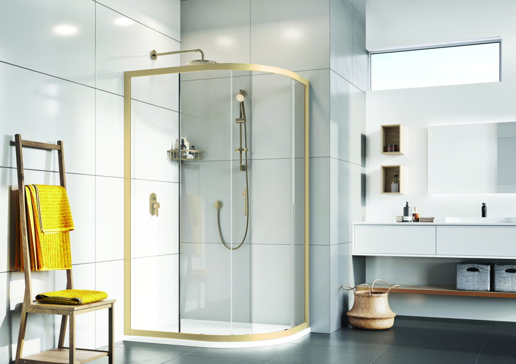 Quadrant Brushed Brass Open