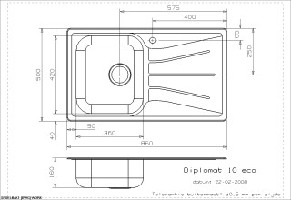 Diplomat 10 Eco Line Drawing