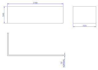 LShape Panel 1700x725x540Tech