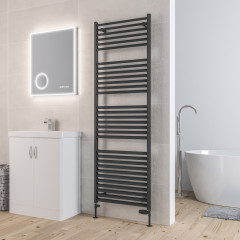 Velor 1800 x 600mm Towel Aluminium Rail - Matt Anthracite