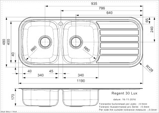 Regent 30 Lux A Line Drawing
