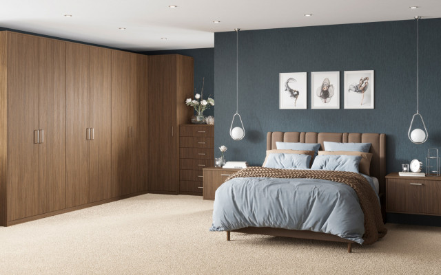 Tempo walnut wardrobes